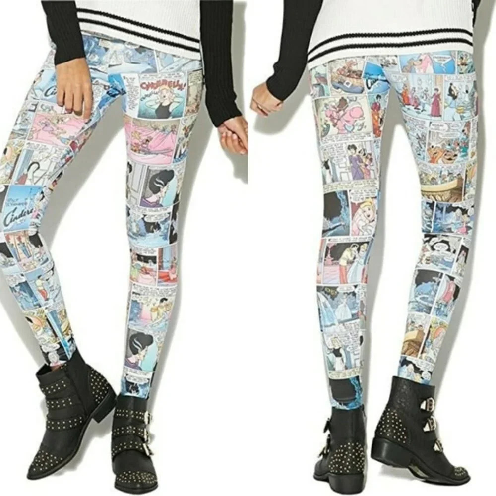 DISNEY Cinderella Leggings Size Large